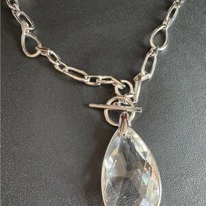Swarovski Silver Chain choker with Crystal Pendant